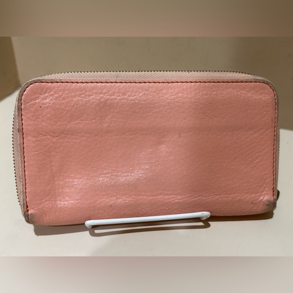 Chloe Light Pink Long Zippy Bow Wallet - Picture 2 of 13